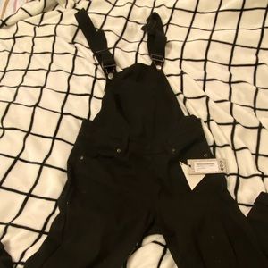 Boohoo Black Overalls